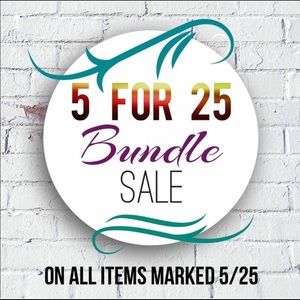 🔥🔥 SALE 🔥🔥 5 for $25 TODAY!!